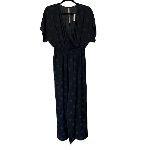 NWT Madewell Wrap Front Smock Waist Jumpsuit in Dot Jacquard Size Small - Picture 8 of 16